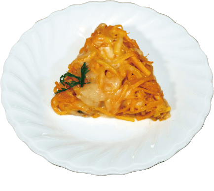 たっぷりチーズのキャロットピッツァ