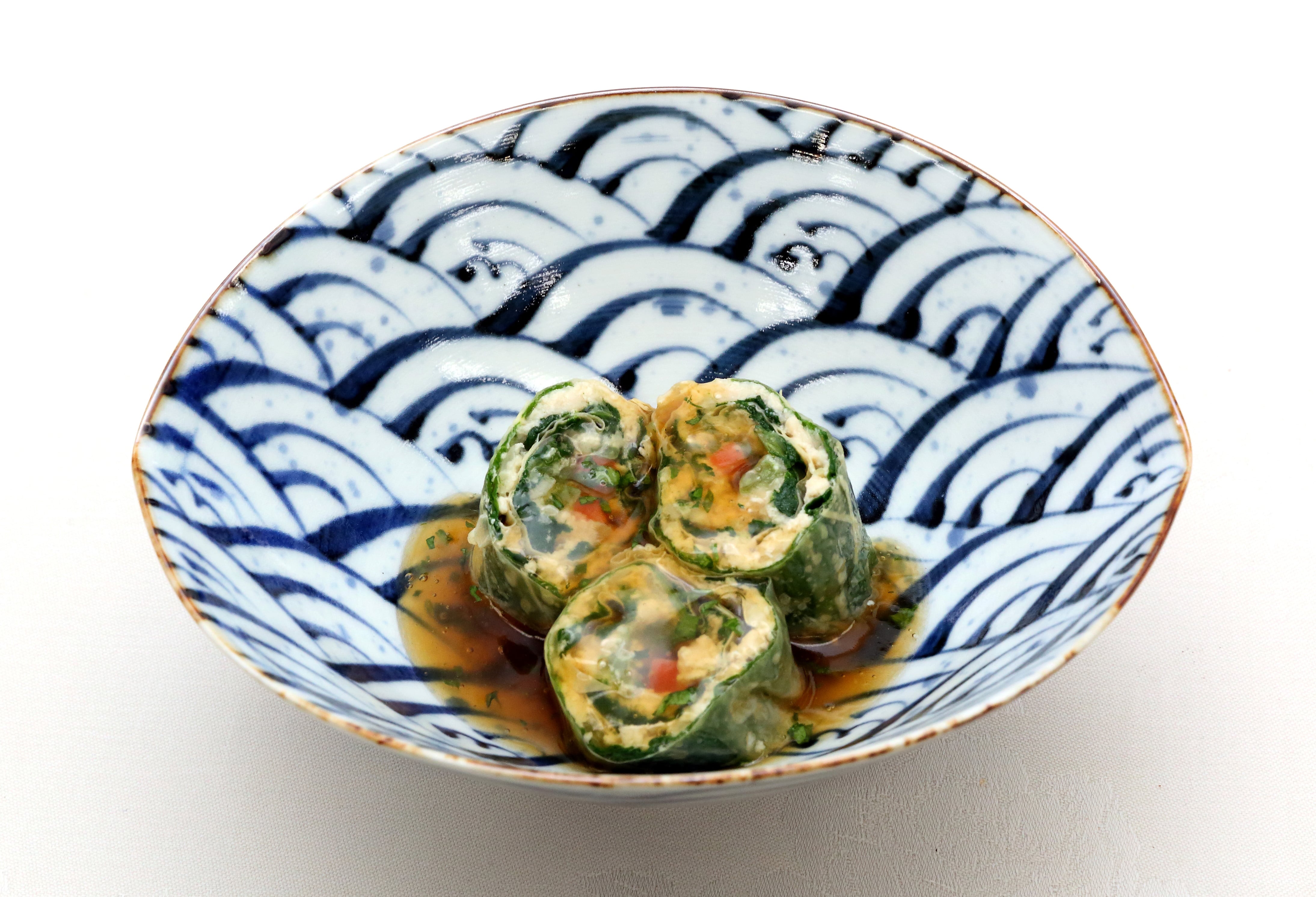 小松菜の湯葉巻き